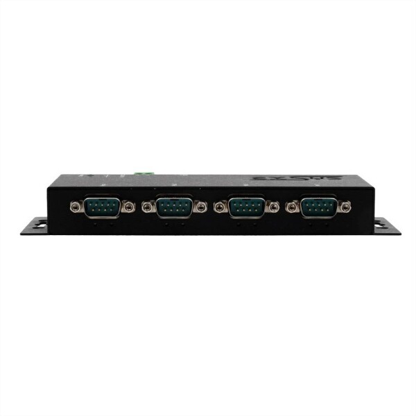 Exsys EXSYS - GmbH Etherent zu 4 x RS-232/422/485 inkl. 12V/3A Netzteil PoE - Ethernet sériový server pre konzoly; EX-6124-2PoE