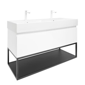Kúpeľňová skrinka s umývadlom SAT B-Way 119x30x45 cm biela lesk BWAY120WU2BBF BWAY120WU2BBF