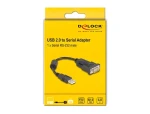 DeLock / Redukcia / USB 2.0 Typ-A na RS-232 DB9 / FTDI FT232RL / 0,25 m (61549)