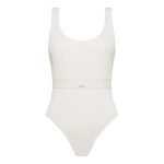 Dámske jednodielne plavky Monogram Rib KW0KW02151-PGA - Calvin Klein L