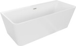 MEXEN/S - Volta vaňa voľne stojaca rohová 150 x 75, biela, sifón a prepad nikel kartáčovaná 51131507500-97