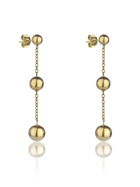 Marc Malone Pozlátené visiace náušnice Alison Gold Earrings MCE24001G