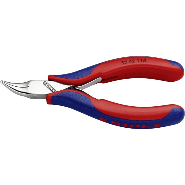 Knipex 35 42 115 SB pre elektroniku a jemnú mechaniku ploché ihlové kliešte 45 ° zahnuté 115 mm; 35 42 115 SB