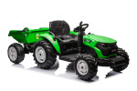 Mamido Elektrický traktor s prívesom pre deti HC-306 24V svetlo zelený