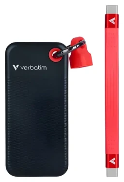 Verbatim Pocket SSD 1TB čierno-červená / Externý disk / USB-C 3.2 Gen 2 / R: 1000 MB/s / W: 1000 MB/s (32192)