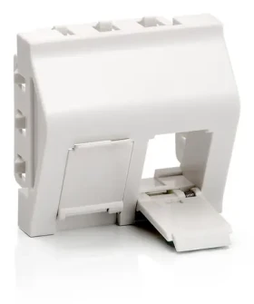 Equip Krycí rámček French Modular biela / Krycí rámček / 2x Keystone / 45x45 mm / RAL9010 (761312)