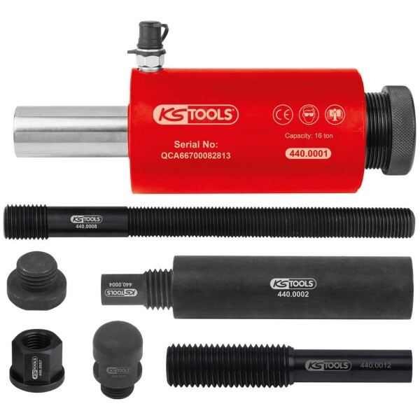Súprava tlačných a ťahacích hydraulických valcov, 16t, 10 ks KS Tools 440.0005; 440.0005