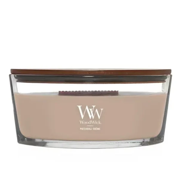 Woodwick Patchouli Créme sviečka loď (5038581167817)