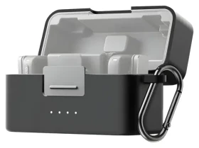 Puluz PU744B čierna / Silikónové púzdro / DJI Mic Mini / karabína (PU744B)