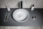 SAPHO - FORMIGO betónové umývadlo na dosku, primere 39cm, šedá mat FG317