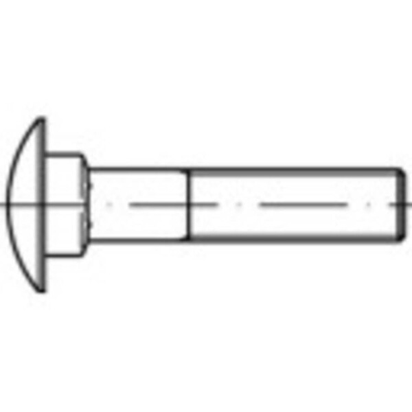 TOOLCRAFT 1061430 plochá okrúhla skrutka M10 130 mm štvorhran DIN 603 nerezová ocel A2 50 ks; 1061430