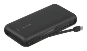 Belkin BOOST CHARGE 20000mAh + kábel čierna / Powerbanka / integrovaný USB-C kábel / 30W PD (BPB024HQBK)