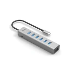 I-TEC USB-C Metal Charging HUB 7 Port / USB hub / USB 3.2 / 7x USB-A / nabíjanie 7,5 W (C31HUBMETAL703)