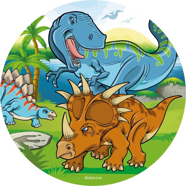 Jedlý papier 20 cm dinosaury - - Dekora - Dekora