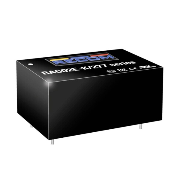 RECOM RAC02E-24SK/277 spínaný zdroj 24 V 0.083 A 2 W; RAC02E-24SK/277