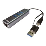 D-Link DUB-2332 4 porty USB kombinovaný hub antracitová; DUB-2332