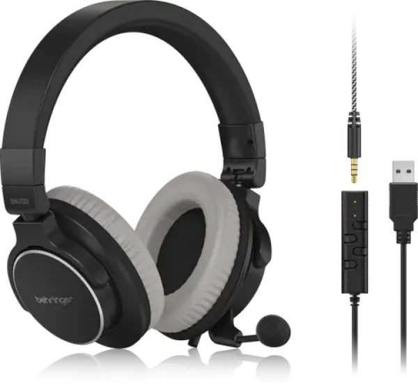Behringer BH470U čierna / Slúchadlá s mikrofónom / 2.5m / USB / 3.5mm + 6.3mm (27000929)