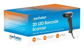 Manhattan Čítačka čiarových kódov 2D LED čierna / 320mm hĺbka skenovania / USB / 1,4 m kábel (153997)