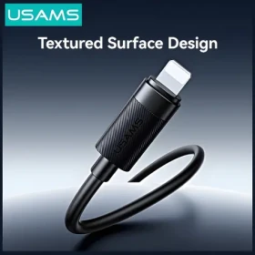 USAMS U94 čierna / Dátový kábel / USB-C - Lightning / 30W / 1m (SJ781USB01)