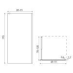 KERRA - Sprchová zástena Milagro 90 - Kút Walk-In - Zlatá 5907548117342