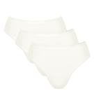 SLOGGI GO DAILY COTTON - 3× Sloggi Brushed Organic Cotton Tai SILK WHITE XL