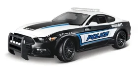 Maisto - 2015 Ford Mustang GT, čierno-biela, 1:18