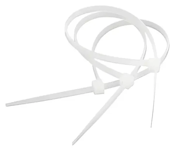 OEM sťahovacia páska biela 300 x 4,8 mm / Sťahovacie pásky na káble / 50 ks (8595689803247)
