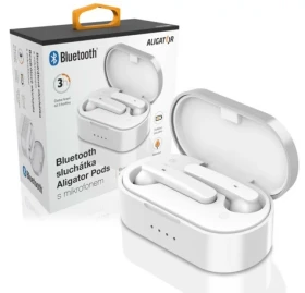 Aligator Bluetooth slúchadlá PODS / biela (TWS03WT)