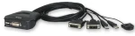 Aten CS-22D 2-port DVI KVM USB mini, integrované