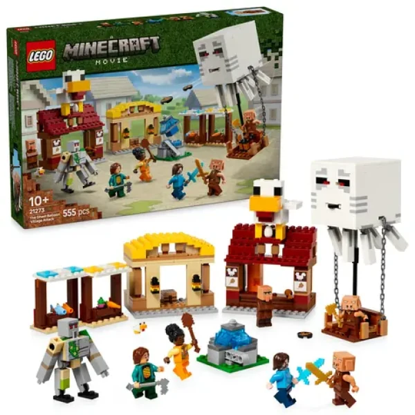 LEGO® Minecraft® 21273 Balón v podobe dása a útok na dedinu