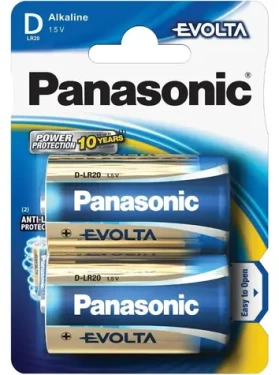 Panasonic Evolta D / Alkalická batéria / LR20 / 1,5 V / 2ks