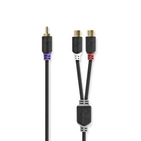 Nedis kábel k Subwooferu RCA (M) - 2x RCA (F) 0.20 m čierna (CABW24010AT02)