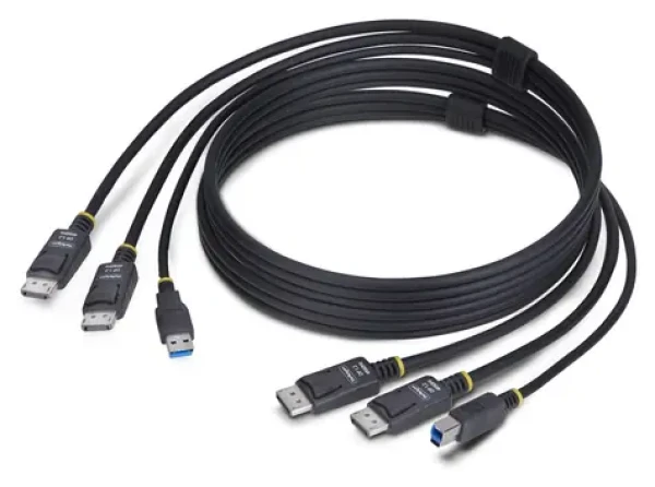 StarTech Dual DisplayPort + USB KVM kábel / KVM kábel / USB typ A / DisplayPort (M) / 5 Gbps / 1,8 m (DDU1226-KVM-CABLE)