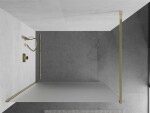MEXEN/S - KIOTO Sprchová zástena WALK-IN 90x200 cm 8 mm, zlatá, matné sklo 800-090-101-50-30