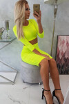 Dámsky set 9084 Neon yellow - K-Fashion UNI neon žlutá