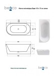 BESCO - Voľne stojaca vaňa ZOYA - Rozmer vane - 150 × 75 cm, Spôsob prevedenia - Pravé VANZOYA150P