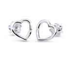 Cutie Jewellery Zlaté srdiečkové náušničky so zirkónom C2761-30-X-2 biela