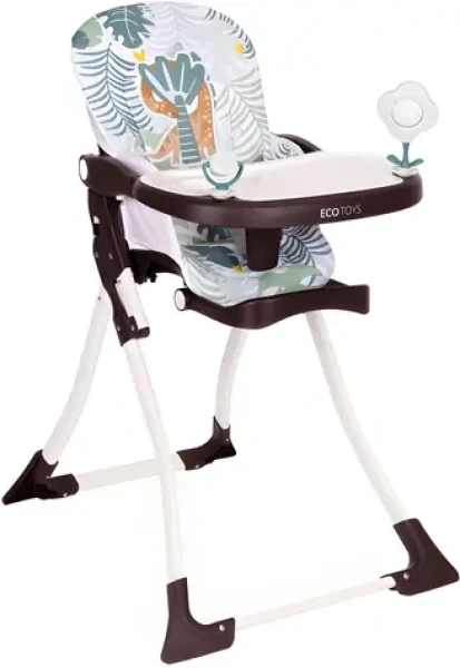 ECOTOYS Jedálenská stolička Dinosaurus / Skladacie / 3bodové pásy / od 6 mesiacov (HC301-2401)