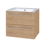 Mereo Bino, kúpeľňová skrinka s keramickým umývadlom 61 cm, dub Arlington CN620