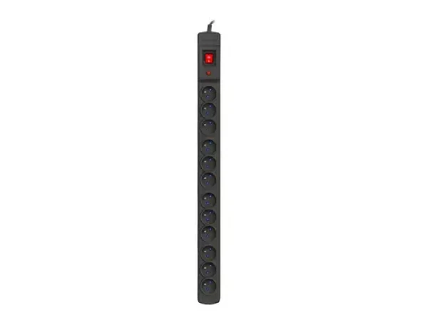 Armac M12/16A Rack 19" čierna / Rozvodný panel / 12 zásuviek / 16A / 1,5 m kábel (M12/15/CZ)
