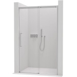 CERANO - Sprchové posuvné dvere Lantono Ľ/P - 8 mm - Soft-Close - chróm, transparentné sklo - 160x195 CER-432034