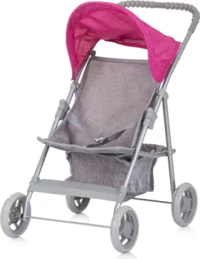 CHIPOLINO Športový kočík pre bábiky Alice šedoružová