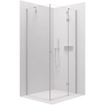 CERANO - Sprchovací kút Marino Ľ/P - 6 mm - chróm, transparentné sklo - 100x100x190 - pántový CER-422781