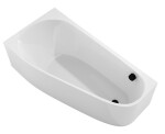 POLYSAN - PROJEKTA L MONOLITH asymetrická stojaca vaňa 156x77x60cm, bielá 20111M