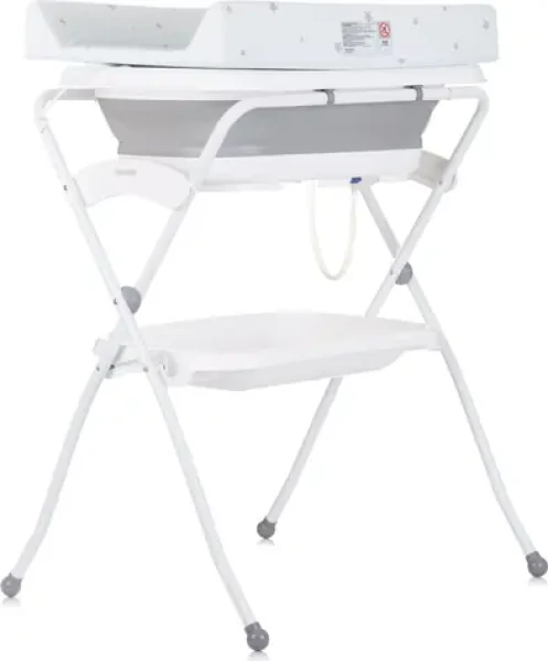 CHIPOLINO Vanička s prebaľovacou podložkou a stojanom Fiore Grey (SHVFI0241GY)