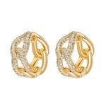 CRYSTalp Masívne pozlátené náušnice s kryštálmi Luxury 42311.G