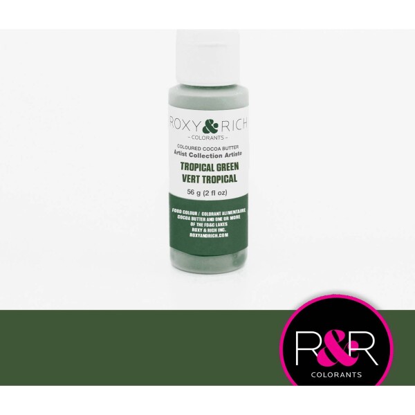 Kakaové maslo farebné 56 g tropical green - Roxy and Rich - Roxy and Rich