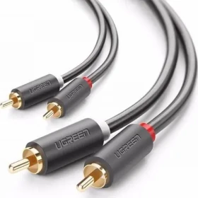 Ugreen RCA čierna / Kábel / 2x RCA (Cinch) - 2x RCA (Cinch) / 1,5 m (UGR314BLK)