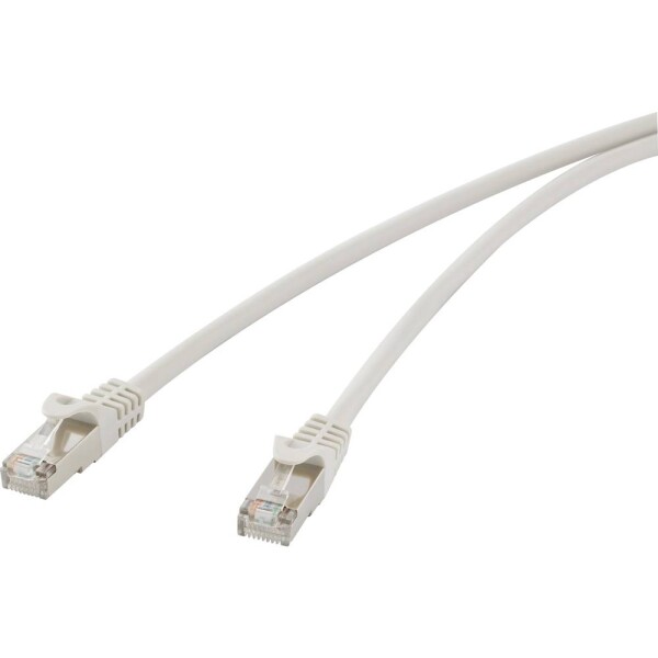 Renkforce RF-4724282 RJ45 sieťové káble, prepojovacie káble CAT 5e F/UTP 15.00 m sivá s ochranou 1 ks; RF-4724282
