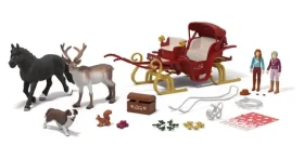 Schleich 99179 Adventný kalendár Horse Club Vianočná jazda na saniach